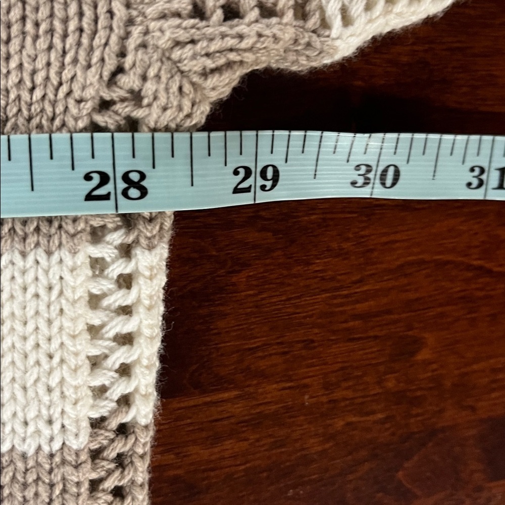 a new day Womens Tneck Knit Sweater 2X Beige Cream Stripe 1/2 Zip Soft NWT - Picture 13 of 15